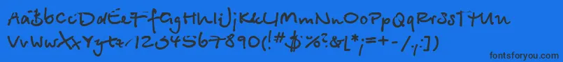 Betina Font – Black Fonts on Blue Background