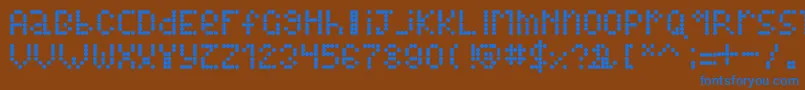 Alienss Font – Blue Fonts on Brown Background