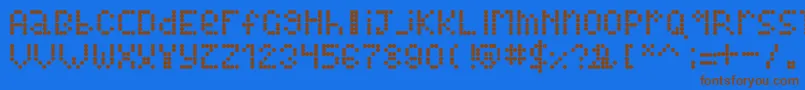 Alienss Font – Brown Fonts on Blue Background