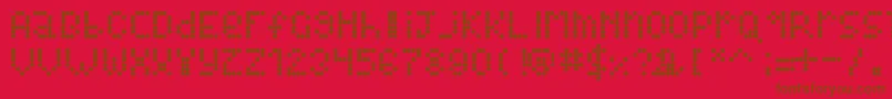 Alienss Font – Brown Fonts on Red Background