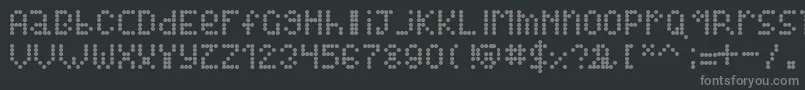 Alienss Font – Gray Fonts on Black Background