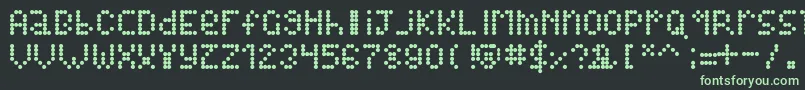 Alienss Font – Green Fonts on Black Background