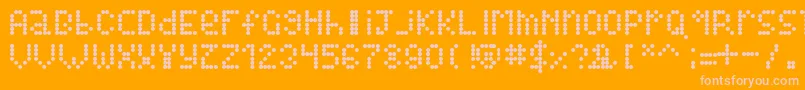Alienss Font – Pink Fonts on Orange Background