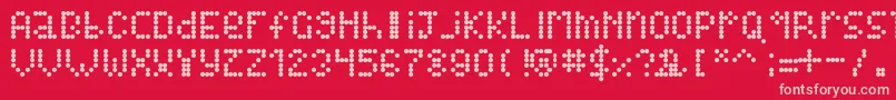 Alienss Font – Pink Fonts on Red Background