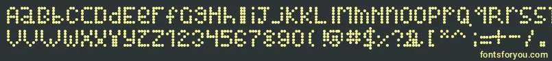 Alienss Font – Yellow Fonts on Black Background