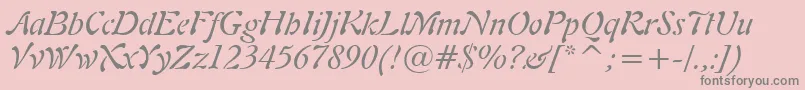 Freeform721ItalicBt Font – Gray Fonts on Pink Background