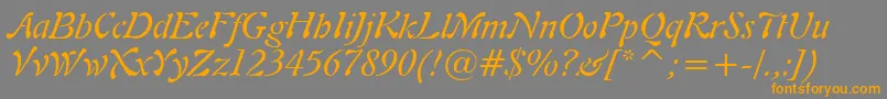 Freeform721ItalicBt Font – Orange Fonts on Gray Background