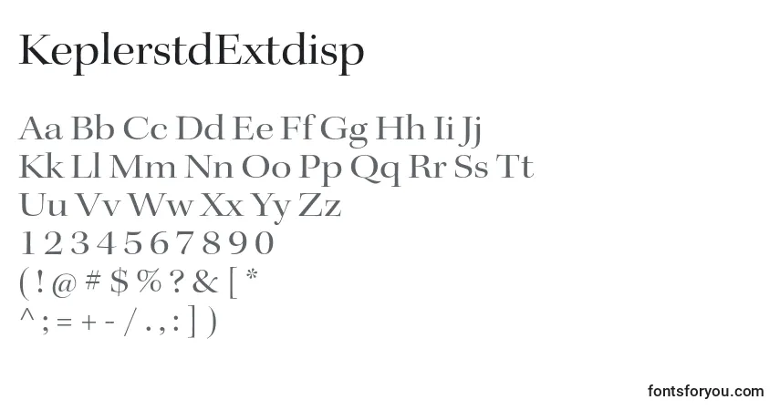 KeplerstdExtdisp-fontti – aakkoset, numerot, erikoismerkit