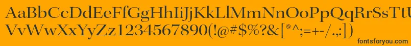 KeplerstdExtdisp Font – Black Fonts on Orange Background