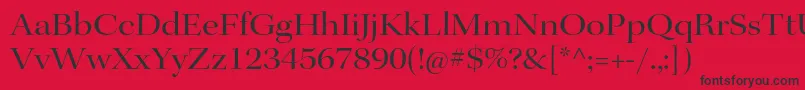 KeplerstdExtdisp Font – Black Fonts on Red Background