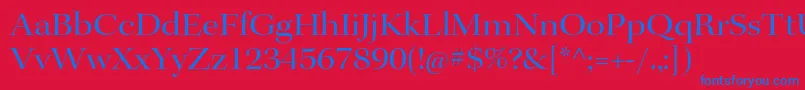 fuente KeplerstdExtdisp – Fuentes Azules Sobre Fondo Rojo