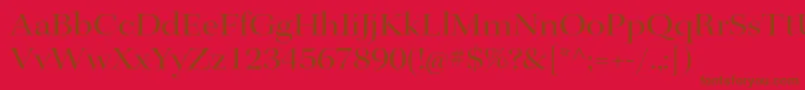 KeplerstdExtdisp Font – Brown Fonts on Red Background