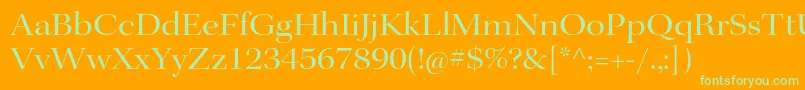 fuente KeplerstdExtdisp – Fuentes Verdes Sobre Fondo Naranja