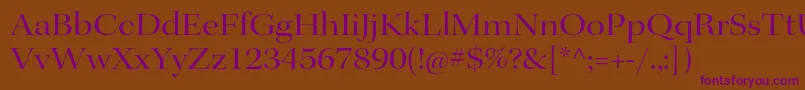 KeplerstdExtdisp Font – Purple Fonts on Brown Background