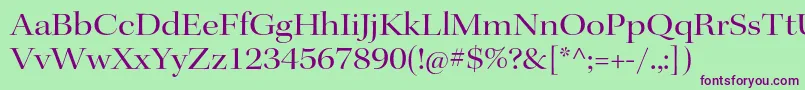 KeplerstdExtdisp Font – Purple Fonts on Green Background