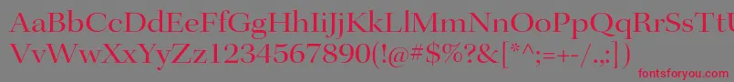 フォントKeplerstdExtdisp – 赤い文字の灰色の背景