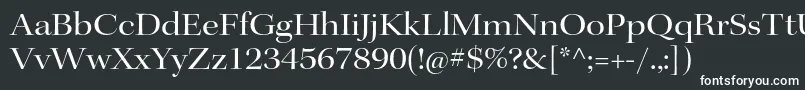 Шрифт KeplerstdExtdisp – белые шрифты на чёрном фоне