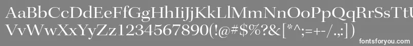 KeplerstdExtdisp-Schriftart – Weiße Schriften auf grauem Hintergrund