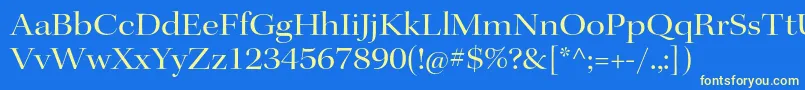 KeplerstdExtdisp Font – Yellow Fonts on Blue Background