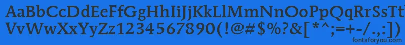 MendozaRomanItcMedium Font – Black Fonts on Blue Background