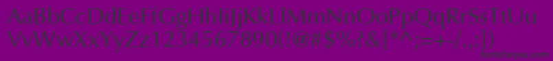 フォントAgoptimacyrRoman – 紫の背景に黒い文字