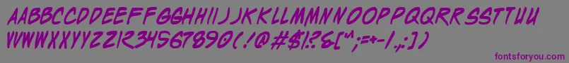 Шрифт WyldStallynsBold – фиолетовые шрифты на сером фоне