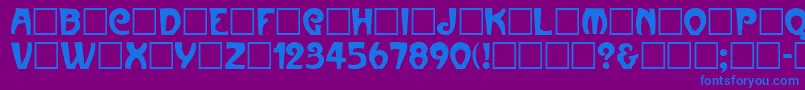 Parismetro Font – Blue Fonts on Purple Background