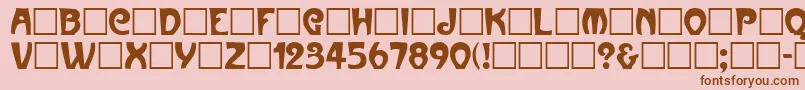 Parismetro Font – Brown Fonts on Pink Background