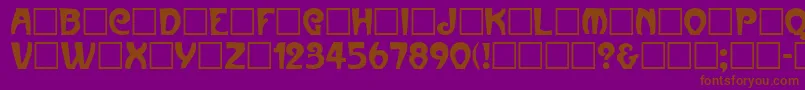 Parismetro Font – Brown Fonts on Purple Background