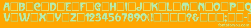 Parismetro Font – Green Fonts on Orange Background