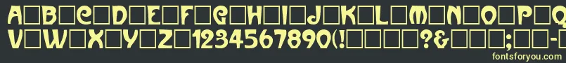 Parismetro Font – Yellow Fonts on Black Background