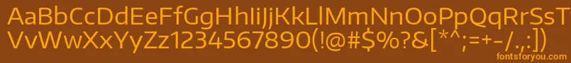 EncodesanswideRegular Font – Orange Fonts on Brown Background