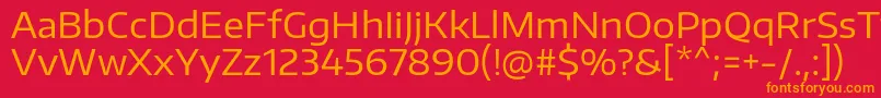 EncodesanswideRegular Font – Orange Fonts on Red Background