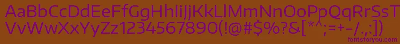 EncodesanswideRegular Font – Purple Fonts on Brown Background