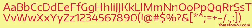 EncodesanswideRegular Font – Red Fonts on Yellow Background