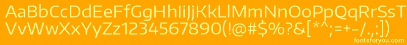 EncodesanswideRegular Font – Yellow Fonts on Orange Background