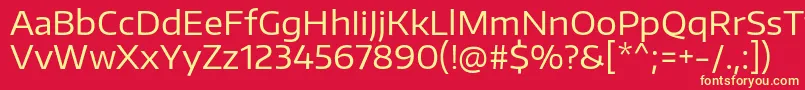 EncodesanswideRegular Font – Yellow Fonts on Red Background