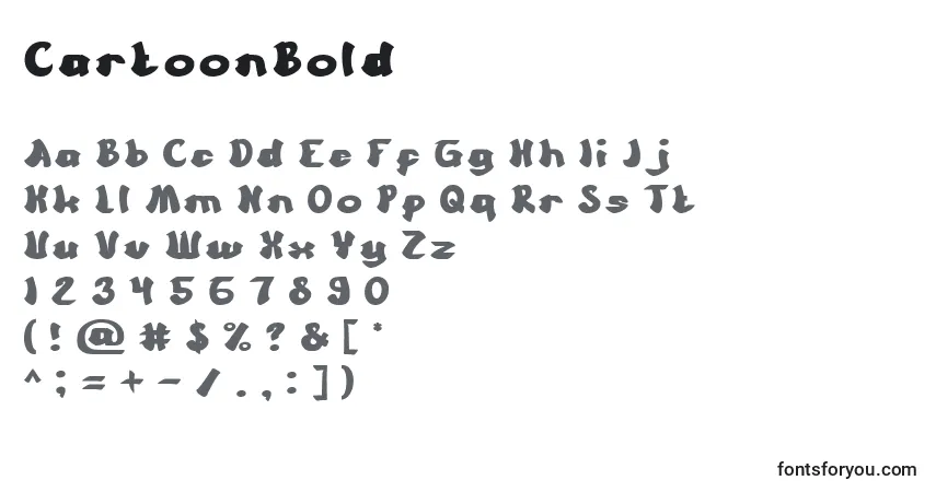 Шрифт CartoonBold – алфавит, цифры, специальные символы