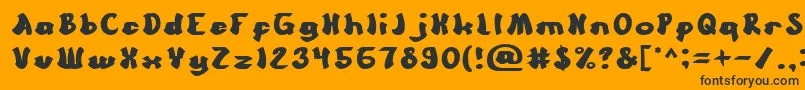 CartoonBold Font – Black Fonts on Orange Background