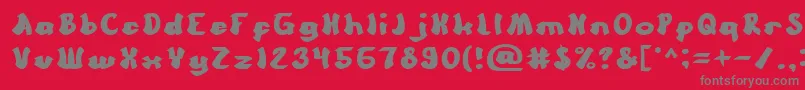 fuente CartoonBold – Fuentes Grises Sobre Fondo Rojo