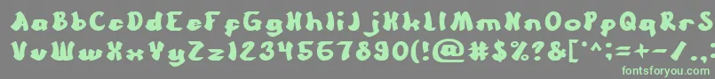 CartoonBold Font – Green Fonts on Gray Background