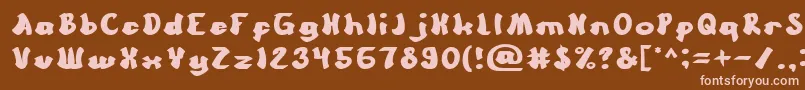 Шрифт CartoonBold – розовые шрифты на коричневом фоне