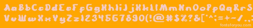 フォントCartoonBold – オレンジの背景にピンクのフォント