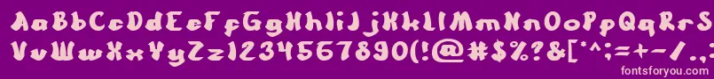 CartoonBold Font – Pink Fonts on Purple Background