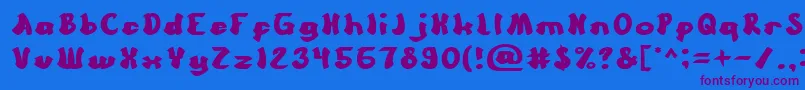 CartoonBold Font – Purple Fonts on Blue Background