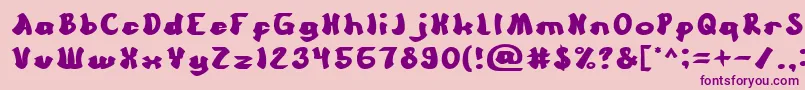 CartoonBold Font – Purple Fonts on Pink Background