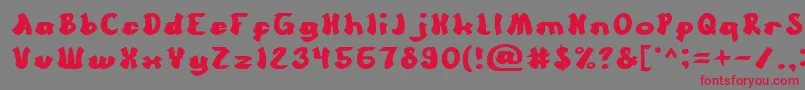 CartoonBold Font – Red Fonts on Gray Background
