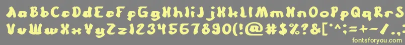 CartoonBold Font – Yellow Fonts on Gray Background