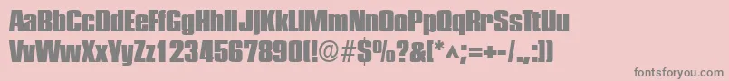 Saiba mais sobre a fonte PlakettefiveRegular Fonte PlakettefiveRegular – fontes cinzas em um fundo rosa
