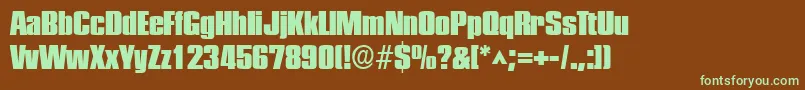 Police PlakettefiveRegular – polices vertes sur fond brun